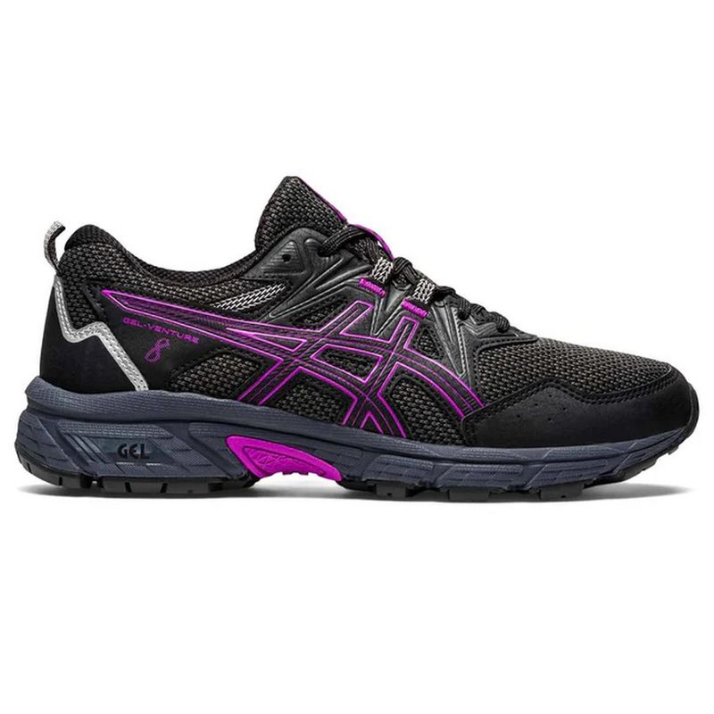 Zapatillas Asics Gel Venture 8 W Negro Lila de Mujer Marathon