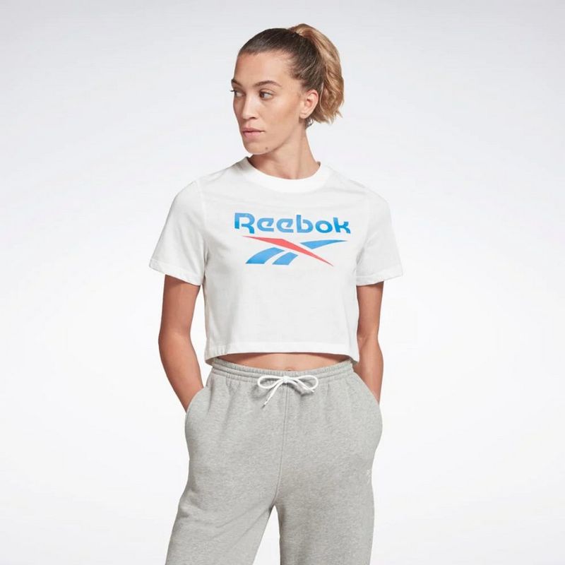 Remera Reebok Ri Bl Crop Tee Ar De Mujer Marathon Deportes